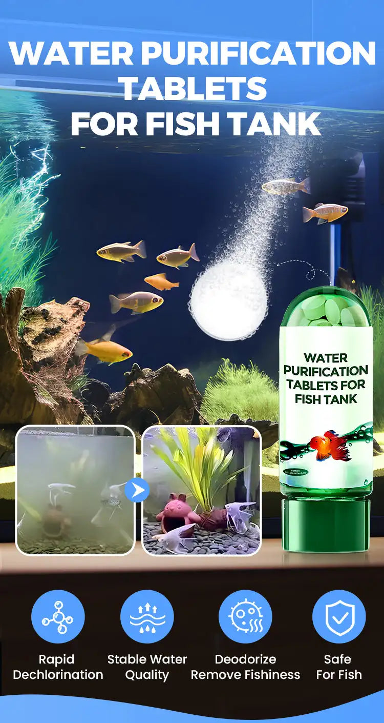 Fast-Acting Fish Tank Clarifier Eco-Friendly 2026 – Aquarium Water Purification Tablets