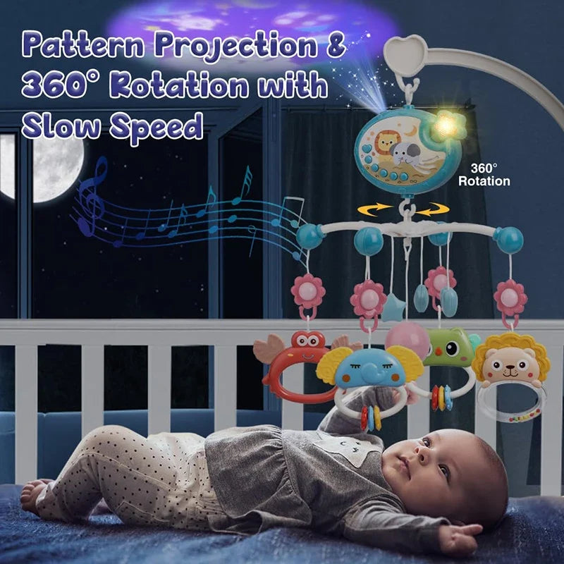 Baby Musical Mobile Projection Remote Newborn Sensory Toys