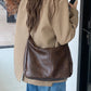 Plush Multi-Use Womens Hobo Bag - Slouchy, Faux Leather