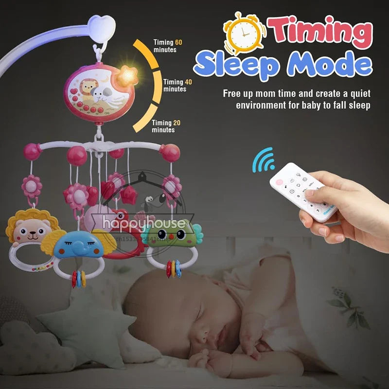 Baby Musical Mobile Projection Remote Newborn Sensory Toys