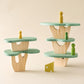 Stacking Montessori Toy Wooden Tree Block Stacker Kids Educational Fall 2025 Fine Motor Skills