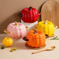 Soup Pumpkin Pot 1.4L Ceramic Bowl With Lid Halloween