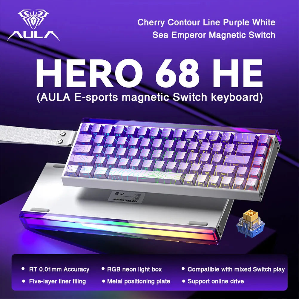 Mechanical Gaming Keyboard 68 Key RGB Travel-Friendly Esports