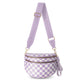 checkered nylon, box shape, travel and daily use – Multi-Use unisex crossbody bum bag