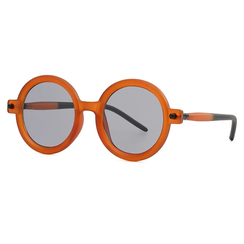Retro Fashion Round Sunglasses for Men Women Vintage Designer Trendy Shades