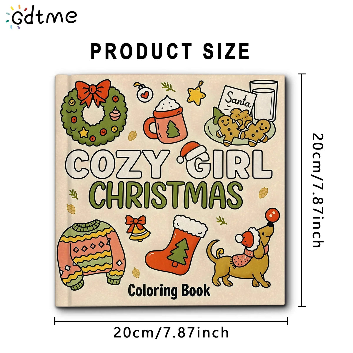 Coloring2025 Edition Book For Adults Cozy Christmas Theme Simple Relaxing Holiday Coloring Pages Gift Idea