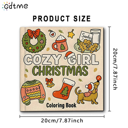 Coloring2025 Edition Book For Adults Cozy Christmas Theme Simple Relaxing Holiday Coloring Pages Gift Idea
