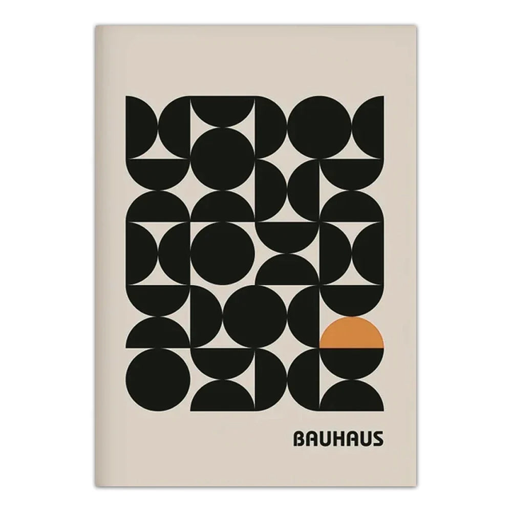 Contemporary Bauhaus Patterned Wall Art Prints Three Piece Kit