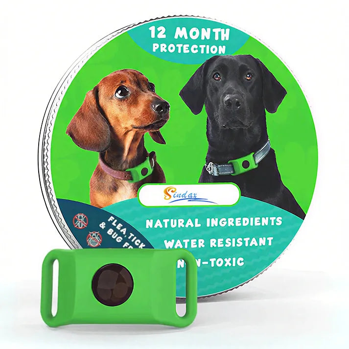 Organic Extract Pet Flea & Tick Repellent Collar Tag Dogs Cats All Seasons Safe Wearable