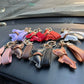 Dog Leather Keychain Car Charm Bag Hanging Accessory