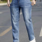 Men’s Breathable Straight Jeans - Relaxed Mid Rise Lyocell