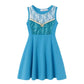 Light girls' dress - sleeveless a-line, polyester, elastane, casual summer wear