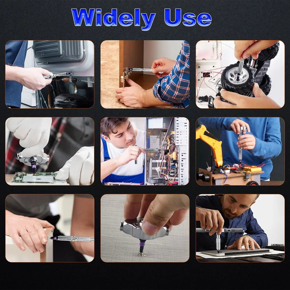 Screwdriver Bit Kit Magnetic Chrome-Vanadium Steel Hand Device Kit For Household Repairs Fall 2025 Gift Idea