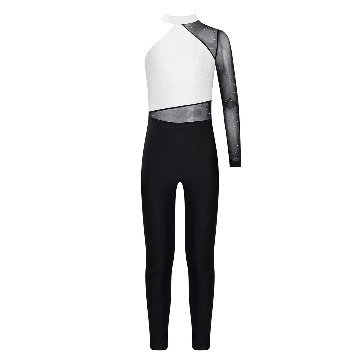 Long Sleeve, Snakeskin, Polyester, Nylon, Elastane, For Ballet, Rhythmic Gymnastics – Stretchy Girls Unitard