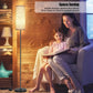 Japandi  Contemporary Floor Lamp With Fabric Shade Stepless Dimming