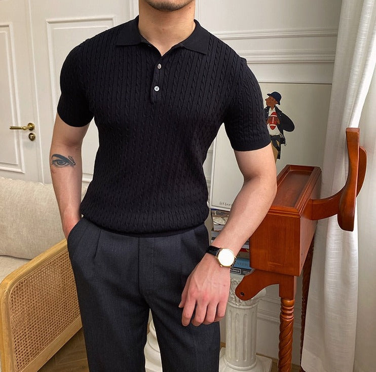 Premium Men's Polo Shirt, Short Sleeve, Cotton Blend, Timeless Design, Classic Fit for Business and Casual Wear-4