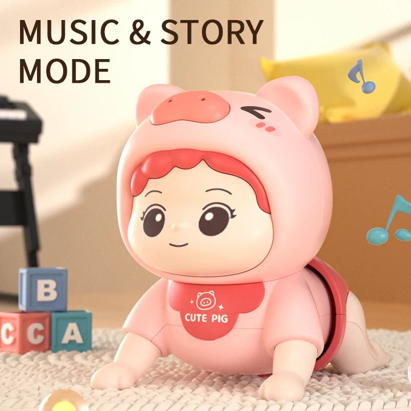 Crawling Baby Guide Toy Newborn Sensory Toys Music Aid