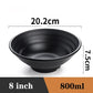 Bowl Ramen Black Plastic Japanese Style Noodle Bowl