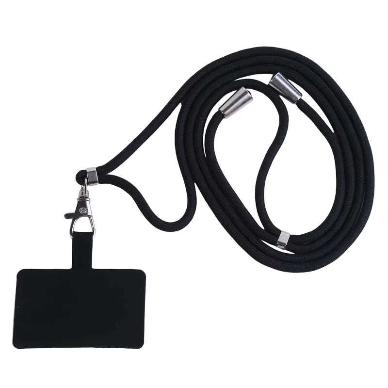 Flexible Detachable Phone Lanyard with Card Holder & Carabiner - 13 Colors, Nylon Strap Accessory