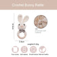 Crochet Wooden Animal Teether Rattle Newborn Sensory Toys