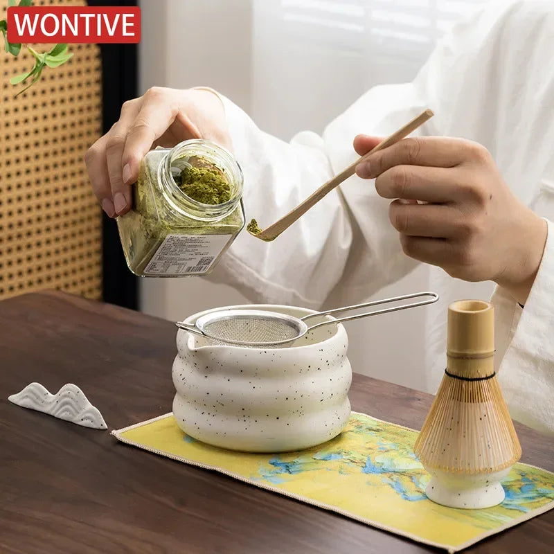 Matcha Whisk Bamboo Chasen Tea Kit Tea Ceremony Essentials Fall 2025 Creates Creamy Froth Eco Friendly Gift