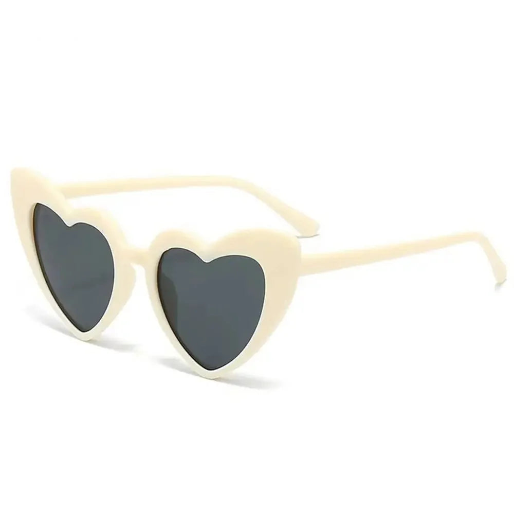 Kids Heart Sunglasses Plastic Frame Heart Shaped Summer 2026 Trend Sturdy Polycarbonate Lenses Outdoor Play