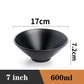 Bowl Ramen Black Plastic Japanese Style Noodle Bowl