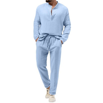 Fashion Casual Summer Men's T-Shirt & Shorts Kit - Breathable Short Sleeve Beach Suit