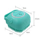 Dog Silicone Grooming Massage Gloves - Pet Bath Brush with Shampoo Dispensing Feature