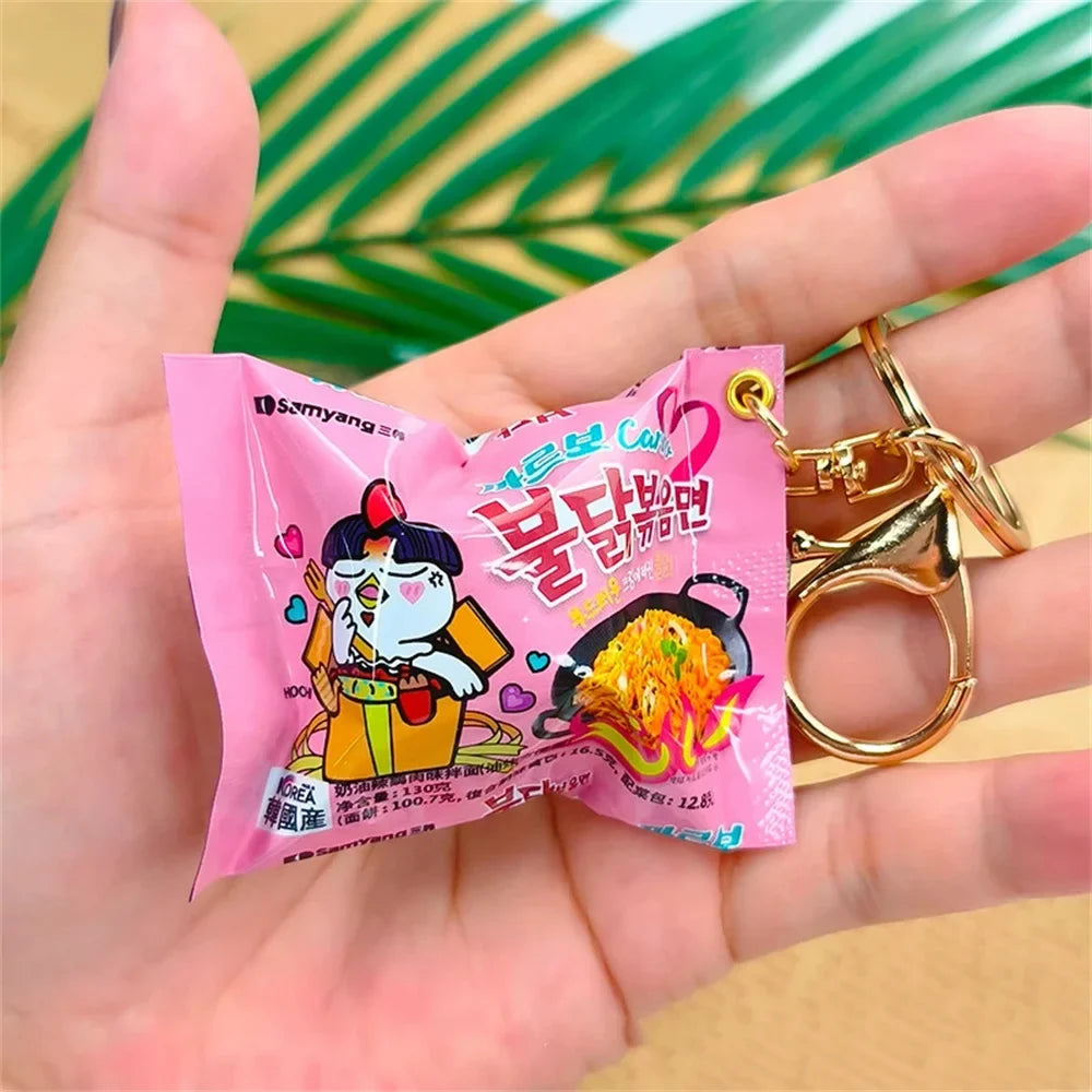 Noodle Instant Keychain Mini Snack Phone Charm Gift