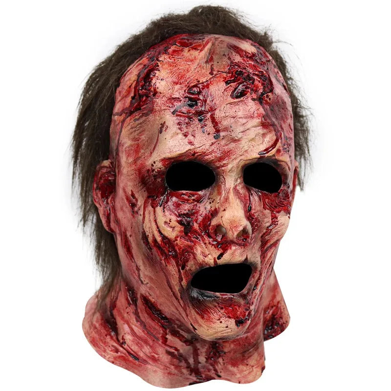 Mask Halloween Full Head Realistic Zombie Clown Horror Mask Halloween 2025 Scary Cosplay Party Prop