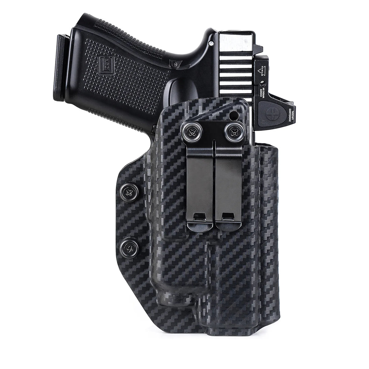 Kydex IWB Holster - TLR-8 Light Compatible, Inside Waistband Concealed Carry, 19 19X 23 25 32 44 45 Compatible