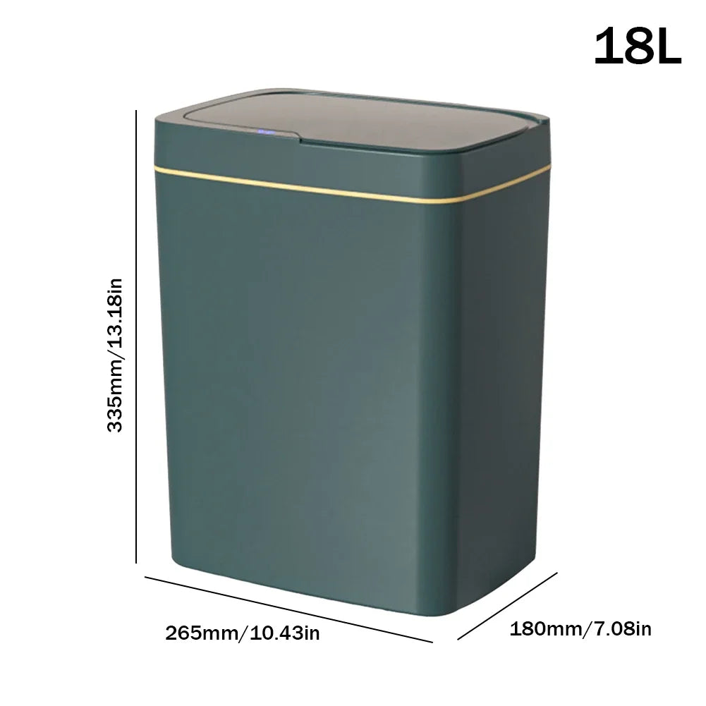 Smart Sensor Trash Can 15L 18L Touchless Quiet Water-Resistant