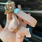 Dog Leather Keychain Car Charm Bag Hanging Accessory