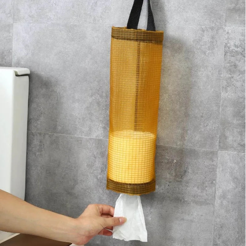 Wall-Mounted Household Organizers for Grocery Bags - Plastic Bag Dispenser & Kitchen Organizer