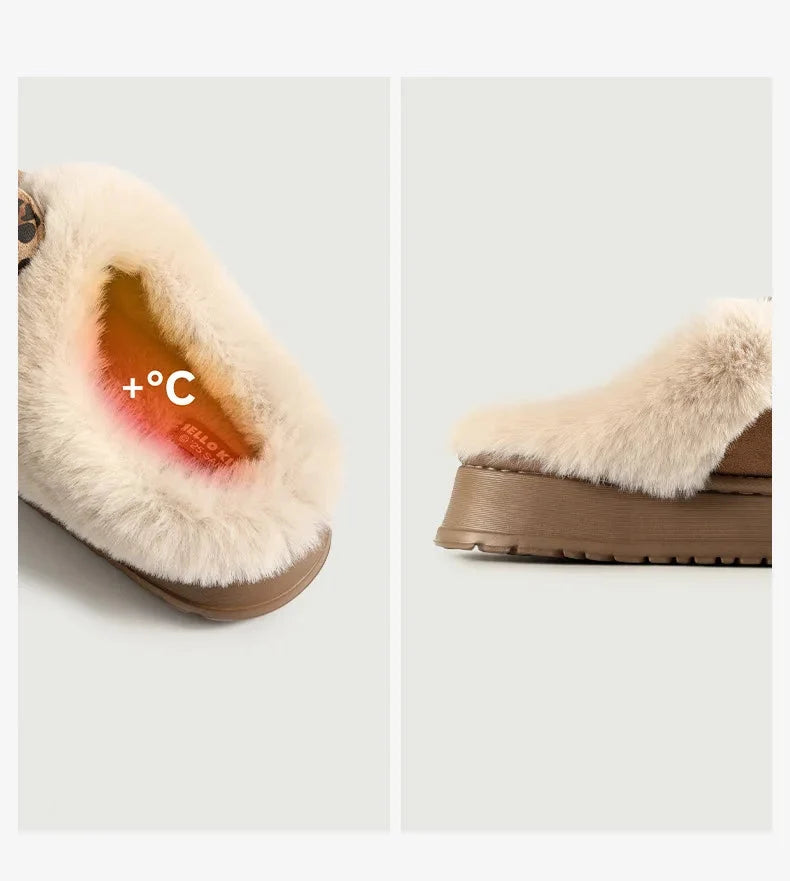 Plush HK Winter Slippers for Women