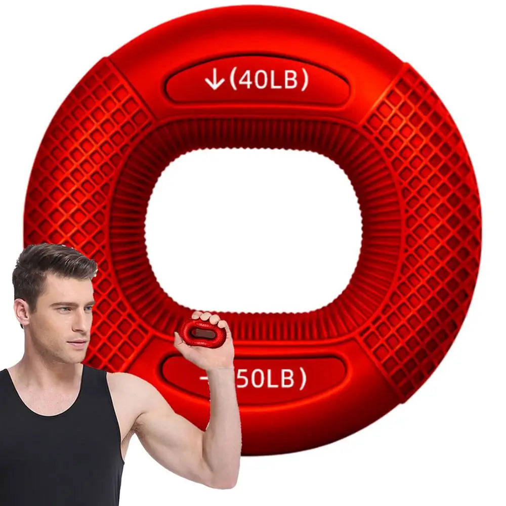 Grip Strengthener Ring Silicone Finger Trainer for Hand Muscles, Travel-Friendly Household Fitness Accessory, 6 Weight Variants