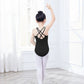 Girls Breathable Leotards - double camisole, cross-back, cotton-spandex blend, for ballet class