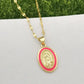 women's Timeless Virgin Mary pendant necklace - 18K gold-plated stainless steel link chain, for everyday wear