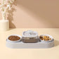 Automatic Pet Feeder 200ml Portion Double Bowl Stainless Steel Food And Water Station Fall 2025 Anti Slip Simple Clean