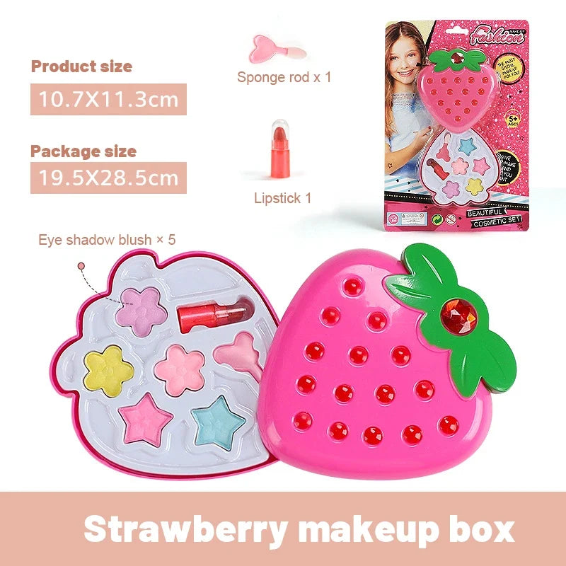Princess Makeup Toy Kit for Kids - Pretend Play Cosmetics with Lipstick & Eyeshadow for Parties