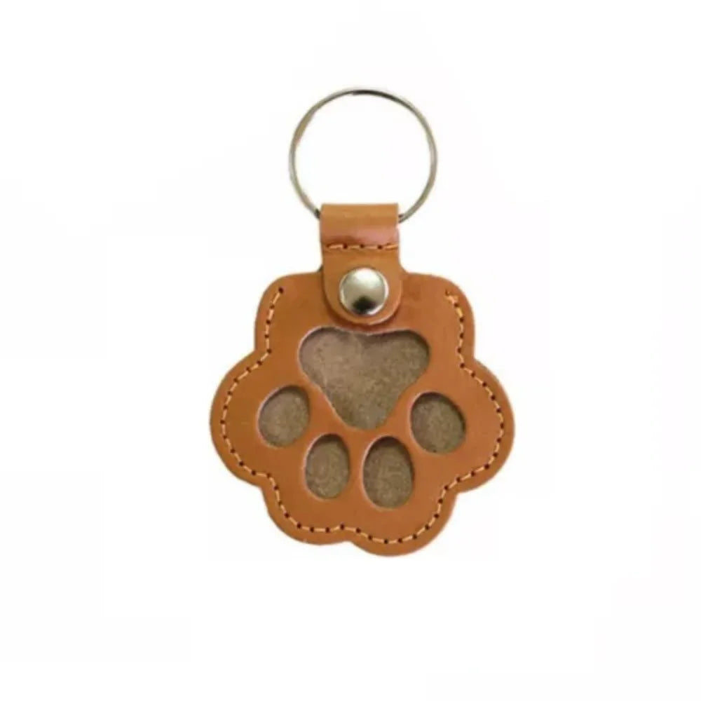 Hair Pet Keychain Paw Pendant PU Leather Hair Holder