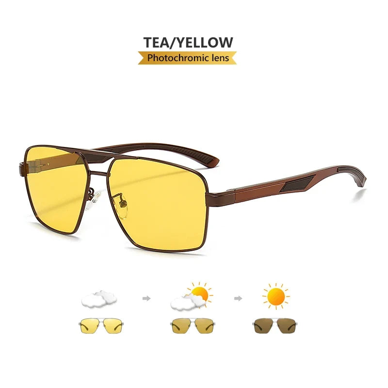 Sunglasses Photochromic Polarized Aviator UV400 Driving Glasses Night Vision Anti-Glare Fall 2026 Trend