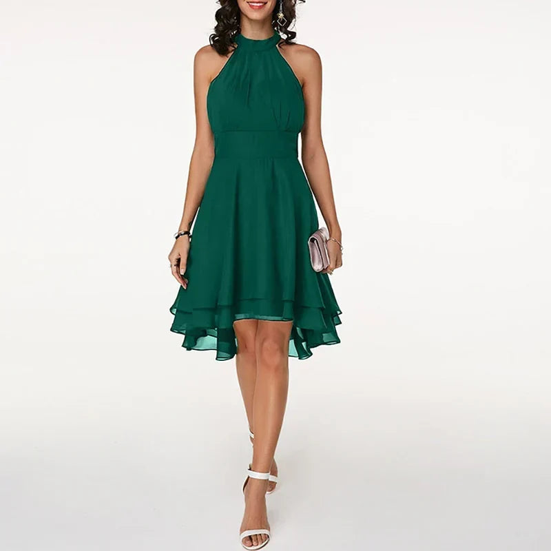 Variant image for Elegant Women's Ruffled Dress for Summer and Formal Occasions - Lightweight and Comfortable-13