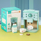 Wooden Kids Coffee & Cookie Maker Toy Kit - Educational Pretend Play Kitchen Gift for Boys & Girls