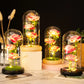 Rose LED Glass Cover Ornament - Romantic Valentine's Day Gift and Wedding Decor