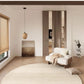 Round Rug Cream Wabi Sabi Deluxe Non Slip Water-Resistant