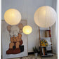 Pendant Japandi Lamp Wabi Sabi Rice Paper Round LED Dimmable