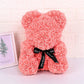 Rose Faux Teddy Bear with Gift Box and Lights - Romantic Anniversary or Valentine's Day Gift, Wedding Decor