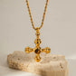 Layered2026 Edition Gold Tone Necklace Kit With Resin Stone Pendants Boho Statement Jewelry Gift Idea Fall
